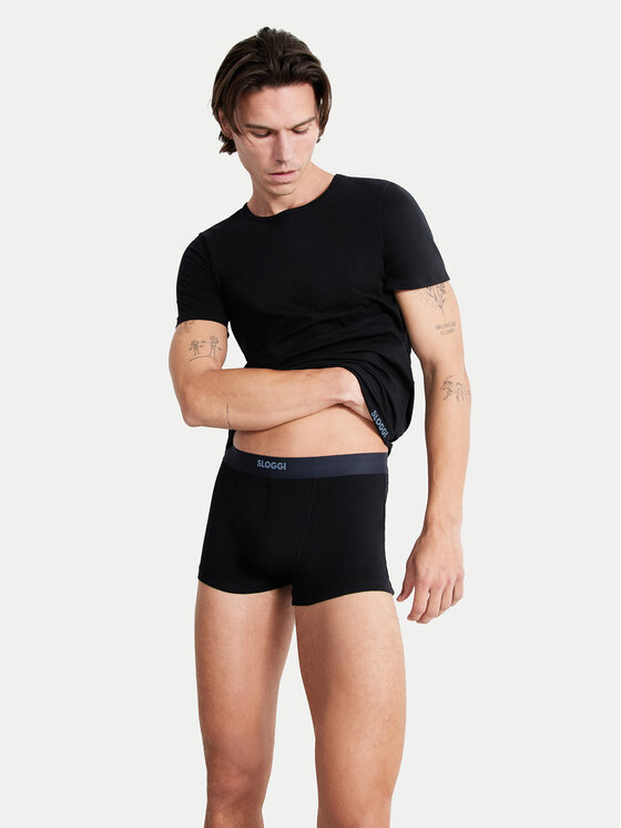 Sloggi Sloggi Camiseta interior 10222373 Negro Slim Fit