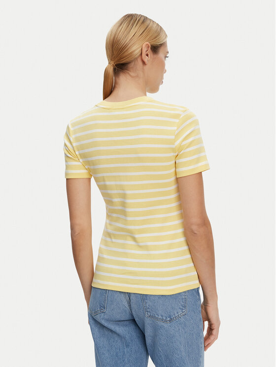 Tommy Hilfiger Tommy Hilfiger Majica New Cody WW0WW40587 Rumena Slim Fit