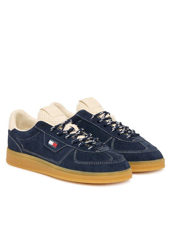 Tommy Jeans Sneakersy Tommy Jeans Mu The Greenwich Edge Suede EN0EN03050 Tmavomodrá