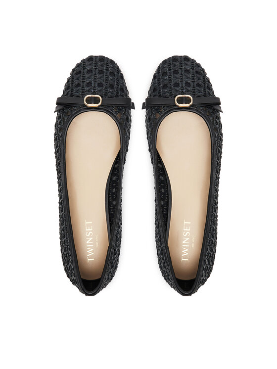 TWINSET Baleríny TWINSET 251TGT030 Čierna