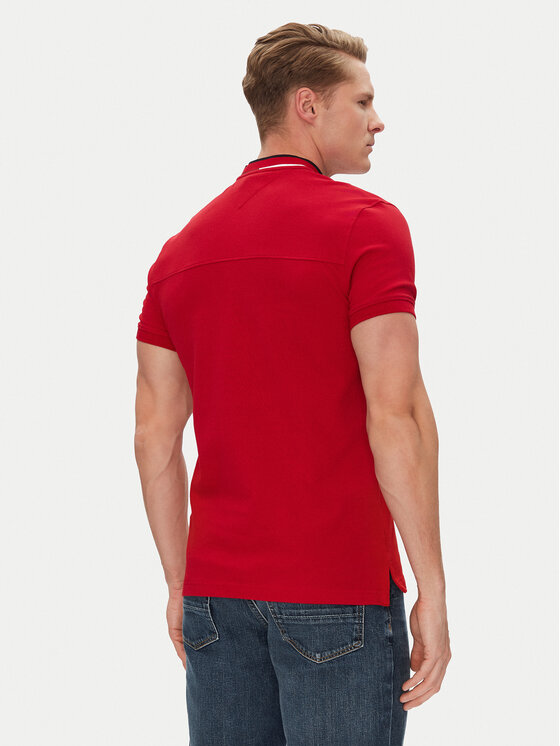 Tommy Hilfiger Tommy Hilfiger Polo Mao MW0MW34752 Rosso Slim Fit