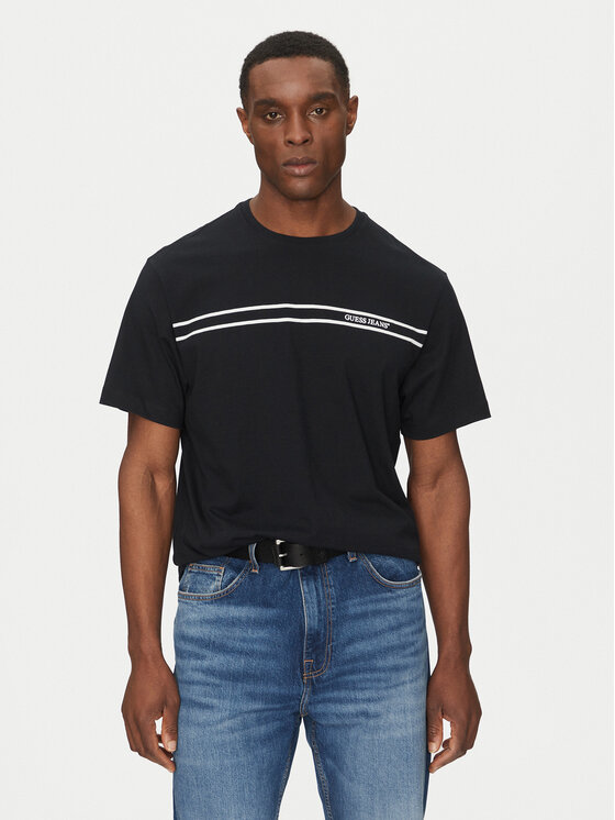 Guess Jeans Guess Jeans Футболка M5RI78 KCPQ1 Чорний Regular Fit