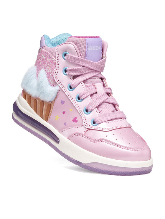 Geox Sneakers Geox J Sketlite Girl J66NWB 0NFKN C8207 M Roz deschis