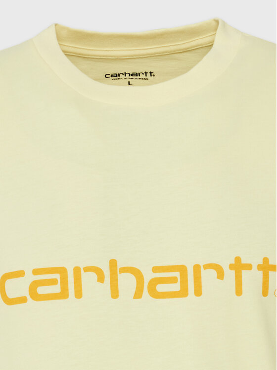 Carhartt WIP Carhartt WIP Póló Script I031047 Sárga Regular Fit