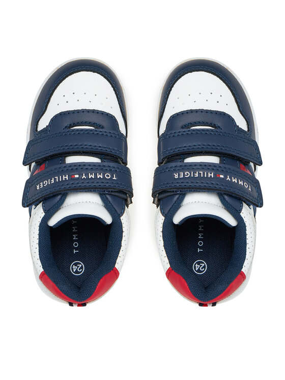 Tommy Hilfiger Superge Tommy Hilfiger Flag Low Cut Velcro Sneaker T1X9-33841-1355 M Mornarsko modra
