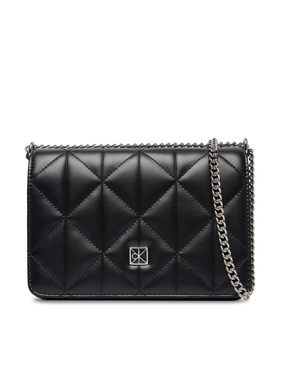 Calvin Klein Ročna torba Calvin Klein Quilted Mini Chain Bag LV04F3321G Črna