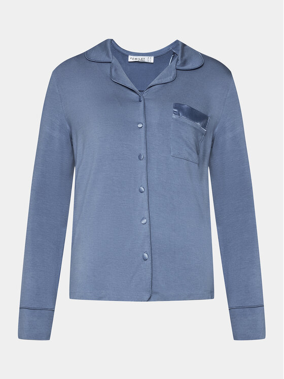 Femilet by Chantelle Femilet by Chantelle Camiseta de pijama Daisy FNB050 Azul Regular Fit