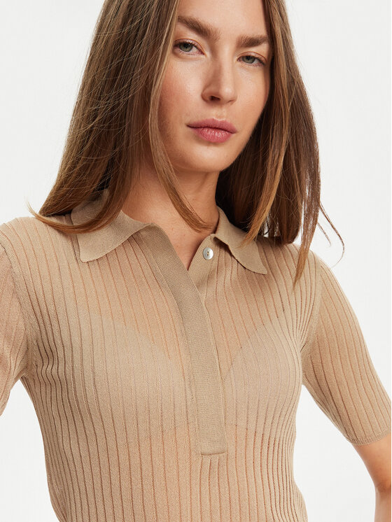 Marella Marella Поло Torbole 2513361145 Бежевий Slim Fit