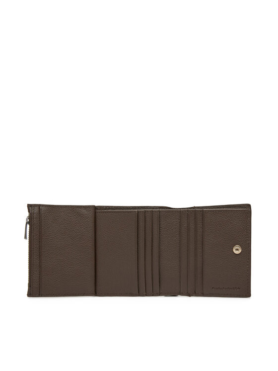 Портфейл Calvin Klein Micropebble Comp Trifold W Coin LV04D1034G Кафяв ...