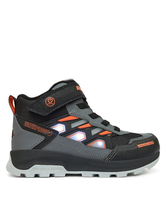 Skechers Trzewiki Skechers S-Lights Waterproof: Storm Blazer - Glow Trail 406381L/BKCC Szary