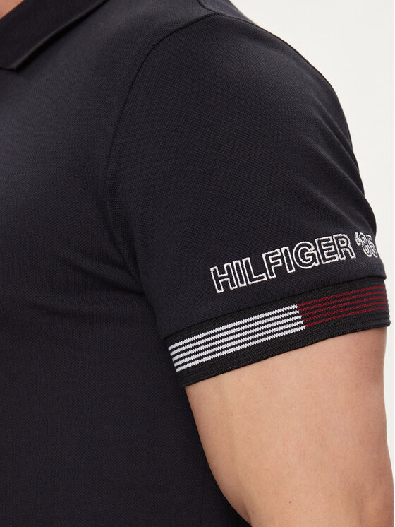 Tommy Hilfiger Tommy Hilfiger Polo marškinėliai Flag MW0MW34780 Tamsiai mėlyna Slim Fit
