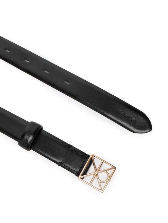 Calvin Klein Cintura da donna Calvin Klein Emblem Buckle 25Mm Fixed Smooth LV04F7072G Nero