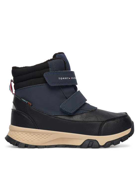 Tommy Hilfiger Sniega zābaki Tommy Hilfiger Velcro Bootie T1X5-34134-1592 S Melns
