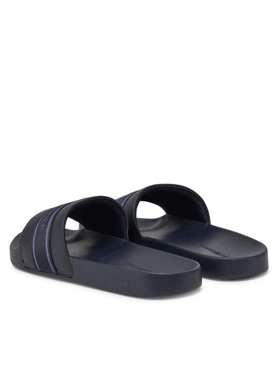 Tommy Hilfiger Klapki Tommy Hilfiger Hilfiger Poolside With Webbing FW0FW08529 Granatowy