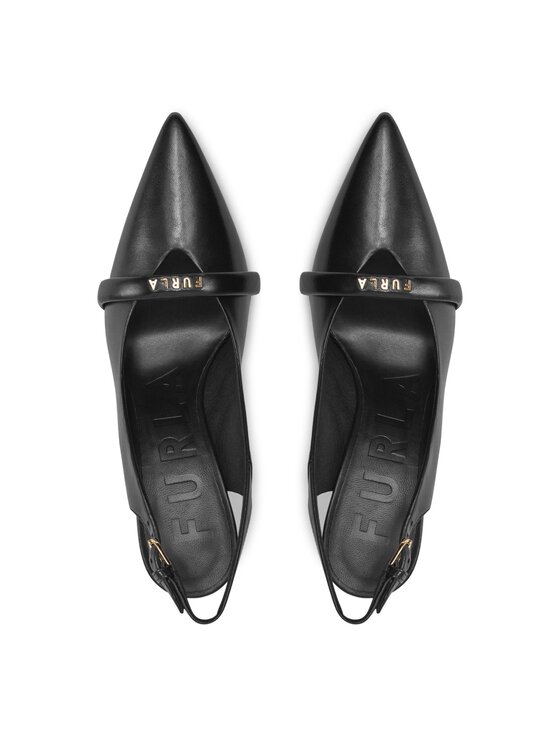 Furla Pantofi cu toc subțire Furla Core Slingback T.90 YH39FCD-X30000-O6000-10074100 Negru