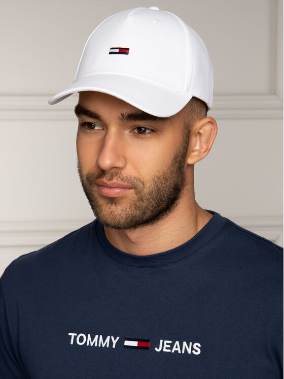 Tommy Jeans Czapka z daszkiem Tommy Jeans Tju Flag Cap M AU0AU00068 Biały