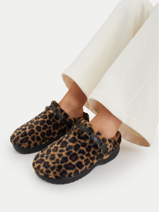 Crocs Kapcie Crocs Classic Unfurgettable Animal Clog 212002 Brązowy