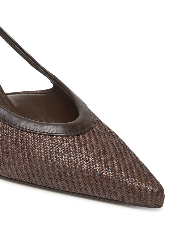 Max Mara Pantofi cu toc subțire Max Mara Strawpump 2514521312600 Maro