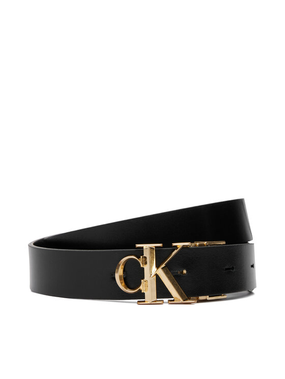 Calvin Klein Колан Calvin Klein Facet Ck 25Mm Pebble Rev/Adj LV04F7044G Черен