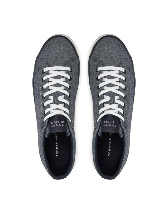 Tommy Hilfiger Teniszcipő Tommy Hilfiger Th Hi Vulc Low Core Chambray FM0FM05389 Kék