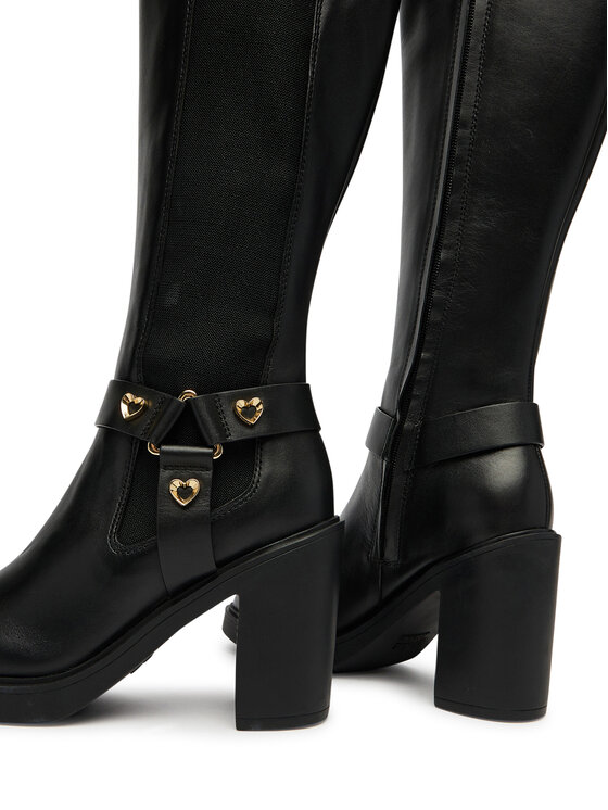 LOVE MOSCHINO Kozaki LOVE MOSCHINO JA2608AG0NIA0000 Czarny