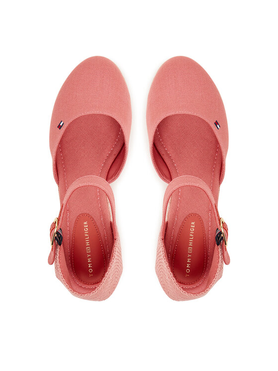 Tommy Hilfiger Espadrile Tommy Hilfiger Mid Wedge Espad Closed Toe FW0FW09233 Koral