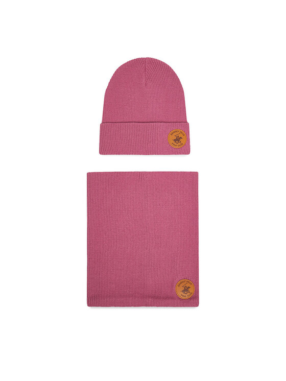 Beverly Hills Polo Club Set: gorro y bufanda de tubo Beverly Hills Polo Club CEO-BHPC-ACCCS-02 Rosa