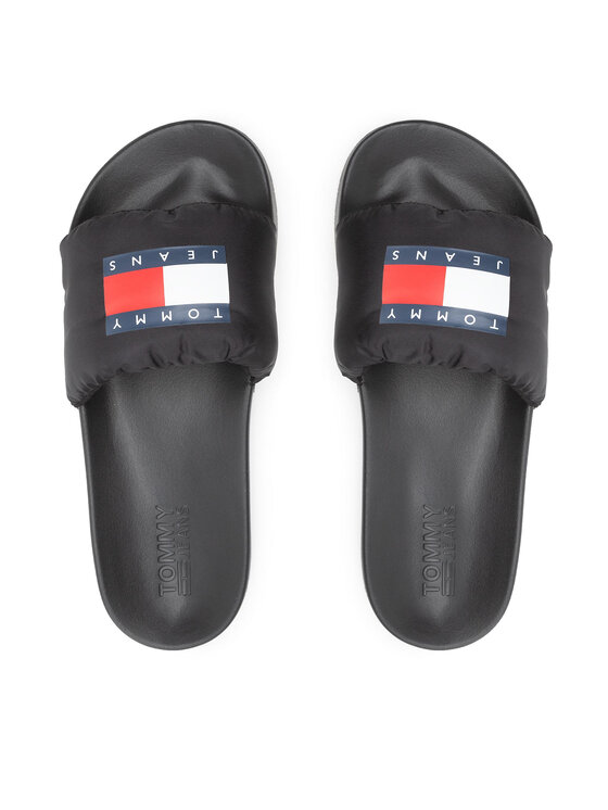 Tommy Jeans Nazouváky Tommy Jeans Padded Tommy Jeans Pool Slide EM0EM01041 Černá