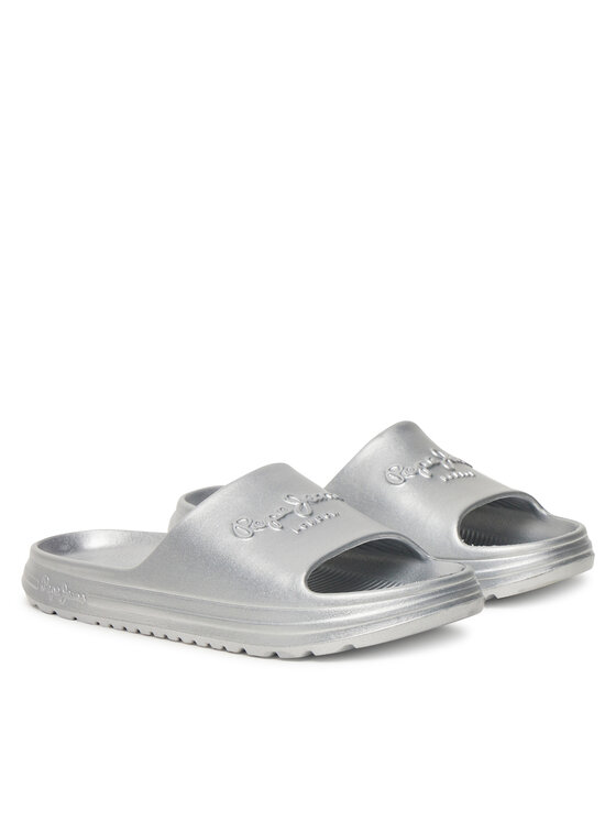 Pepe Jeans Šlepetės Pepe Jeans Beach Slidemet PLS70165 Sidabrinė