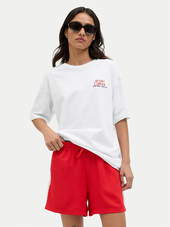 JJXX JJXX Футболка Nina 12273776 Білий Loose Fit