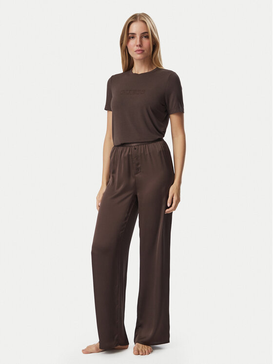 Guess Guess Pantalones de pijama O6BB05 W3511 Marrón Regular Fit