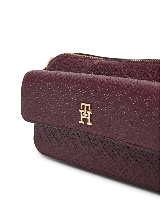 Tommy Hilfiger Geantă Tommy Hilfiger Th Icon Camera Bag Mono AW0AW18922 Vișiniu