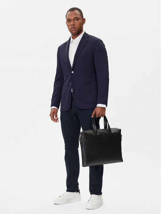 Calvin Klein Portatīvā datora soma Calvin Klein Ck Premium Leather Laptop Bag K50K512939 Melns