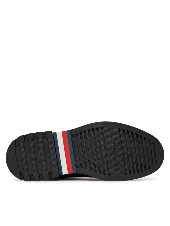 Tommy Hilfiger Ghete Tommy Hilfiger Corporate Casual Mix W Wpm Boot FM0FM05988 Maro închis