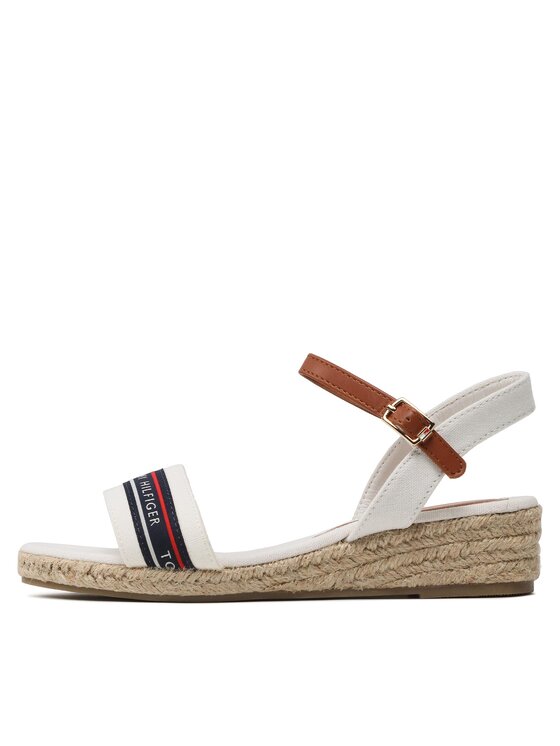 Tommy Hilfiger Espadrillas Tommy Hilfiger Rope Wedge T3A7-32777-0048X100 S Bianco