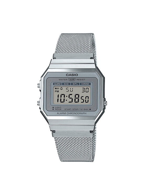 Casio Hodinky Casio Vintage A700WEM-7AEF Strieborná