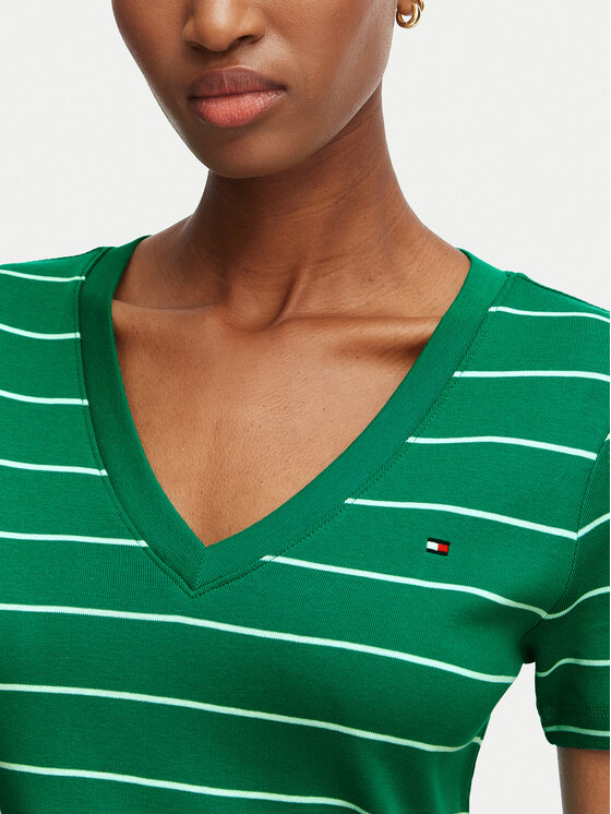 Tommy Hilfiger Tommy Hilfiger Camiseta New Cody WW0WW40584 Verde Slim Fit