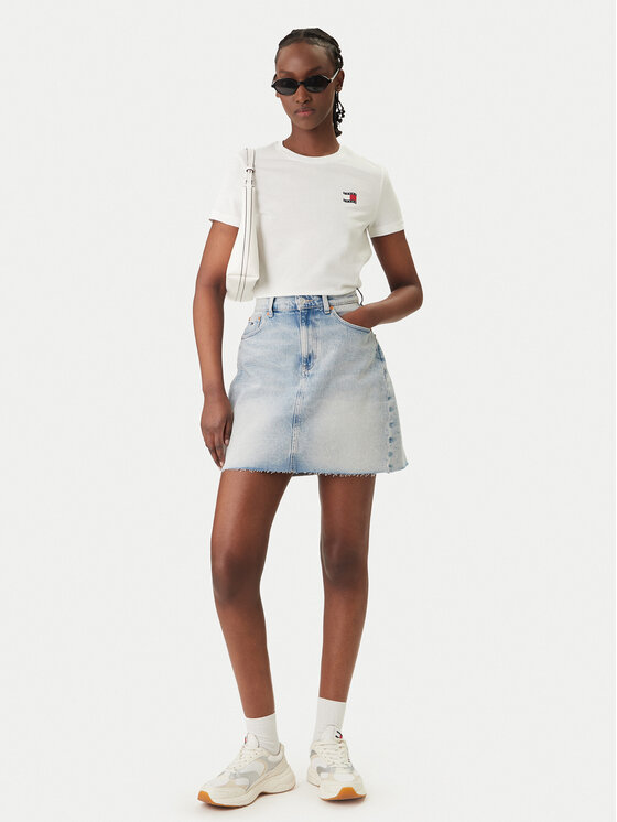 Tommy Jeans Tommy Jeans Camiseta Wavy Flag DW0DW22274 Blanco Regular Fit
