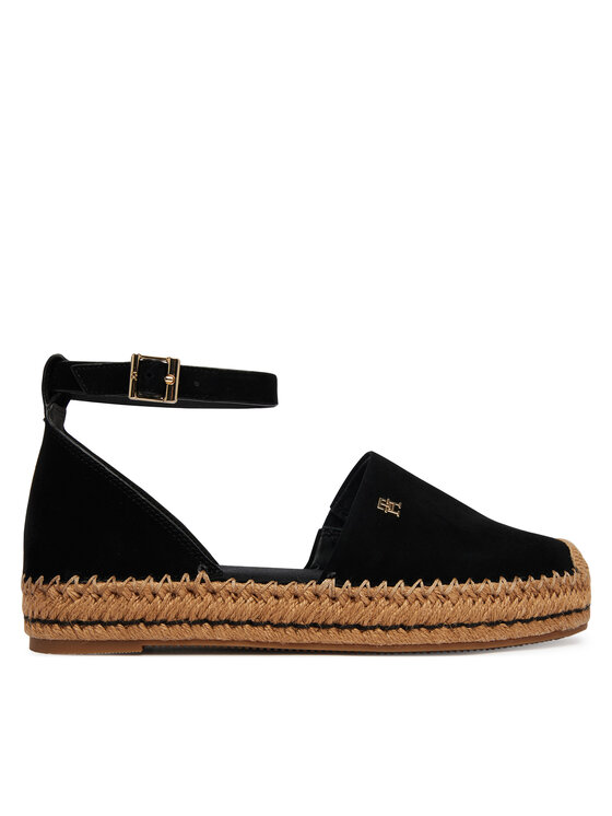 Tommy Hilfiger Espadrilės Tommy Hilfiger Th Platform Espad Suede Strap FW0FW09144 Juoda