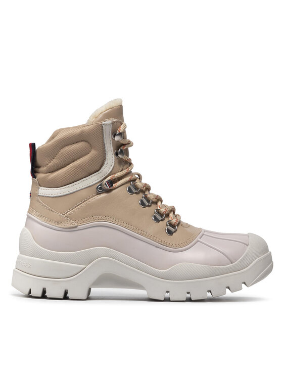 Tommy Hilfiger Kotníková obuv Tommy Hilfiger Warmilined Outdoor Boot FW0FW05973 Béžová