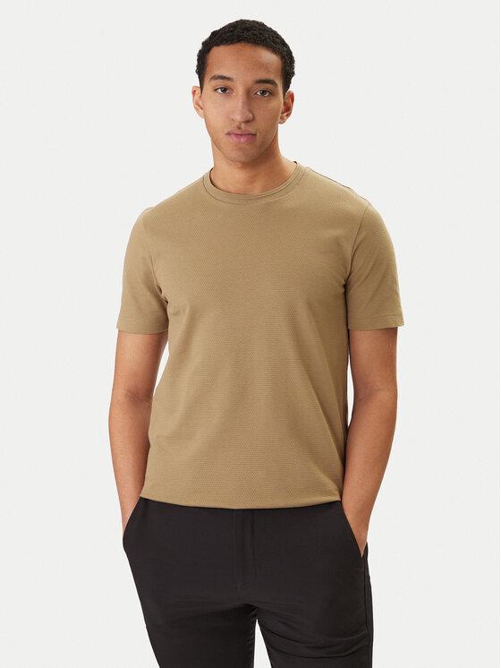 BOSS BOSS Camiseta Tiburt 240 50452680 Caqui Regular Fit