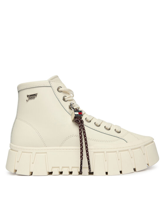 Tommy Jeans Sneakersy Tommy Jeans Tjw Platform Sneaker Leather Mc EN0EN03133 Kremowy