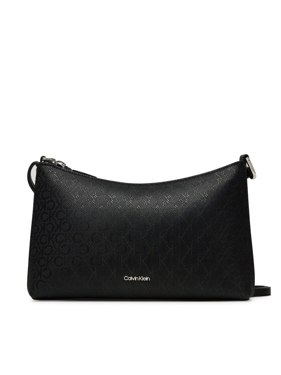 Calvin Klein Torebka Calvin Klein Ck Must Aop Conv Logo Jqd Strap LV04F3099G Czarny