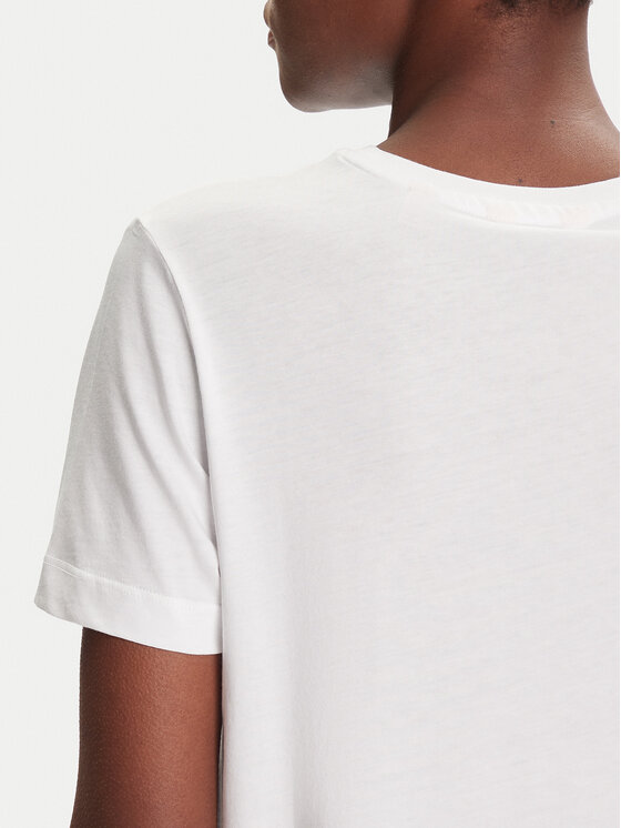Gant Gant T-shirt Bisiklet Yaka 4200277 Bianco Regular Fit