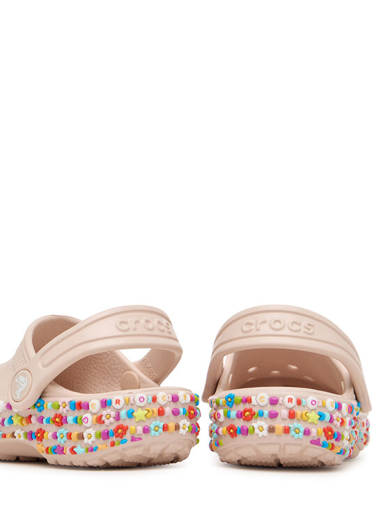 Crocs Şlapi Crocs Classic Beaded Band Clog 211627 Bej