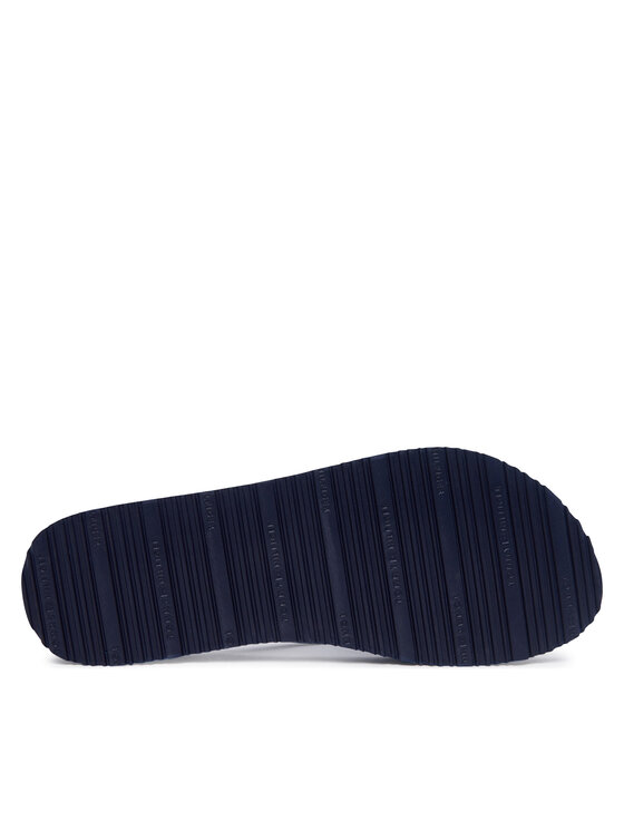 Tommy Hilfiger Čības uz pirksta Tommy Hilfiger Repeat Logo Platform FW0FW09199 Tumši zils