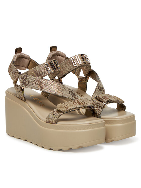 Guess Sandały Guess FLJOCI LEL03 Złoty