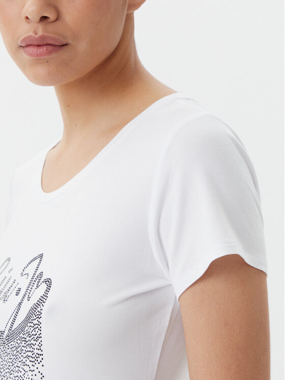 Liu Jo Beachwear Liu Jo Beachwear T-shirt VA5157 JS360 Bijela Regular Fit