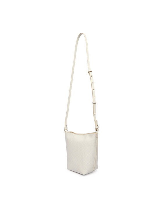 Calvin Klein Borsetta Calvin Klein Emblem Aop Sm Bucket Crossbody LV04F3506G Bianco