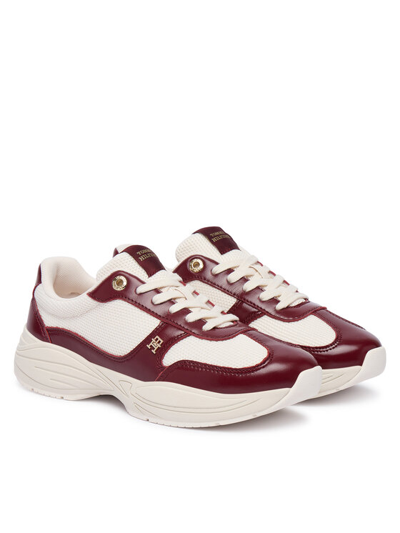 Tommy Hilfiger Tenisice Tommy Hilfiger Modern Runner Shiny Leather FW0FW09413 Tamnocrvena